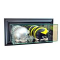 Perfect Cases Perfect Cases WMDBMH-B Wall Mounted Double Mini Helmet Display Case; Black WMDBMH-B